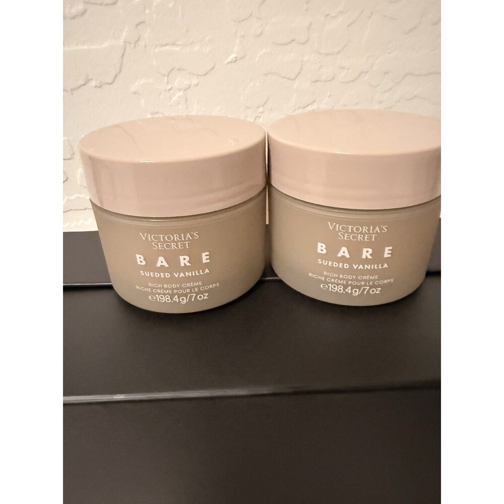 2 Victoria’s Secret Bare Sueded Vanilla Rich Body Cream 7 Oz New Discontinued